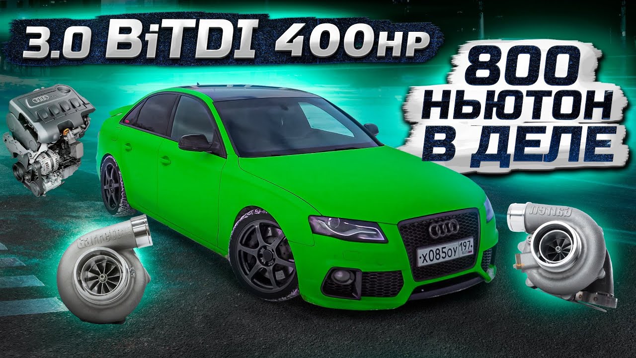 Анонс видео-теста Битурбо дизель Audi a4 3.0 BiTdi quattro король дизелей.
