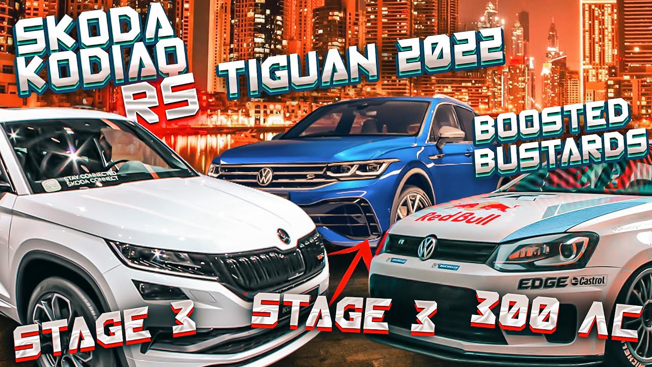 Анонс видео-теста Polo 1.4tsi Stage3 против Skoda Kodiaq RS, Vw Tiguan 2021 Stage3. 