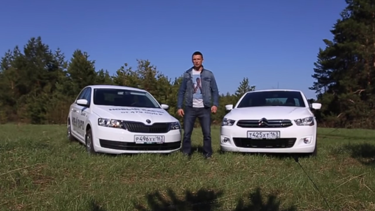 Анонс видео-теста Тест-драйв Skoda Rapid против Citroen C-Elysee
