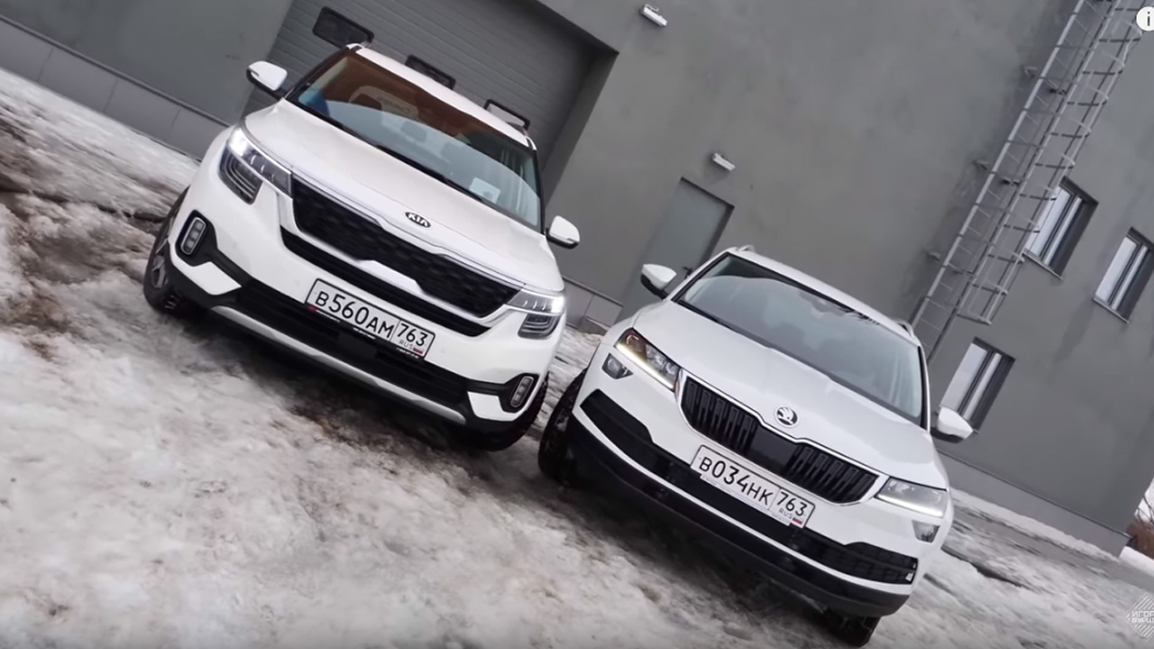 Анонс видео-теста Карок или Селтос? Skoda Karoq против KIA Seltos сравнение + оффроад тест-драйв