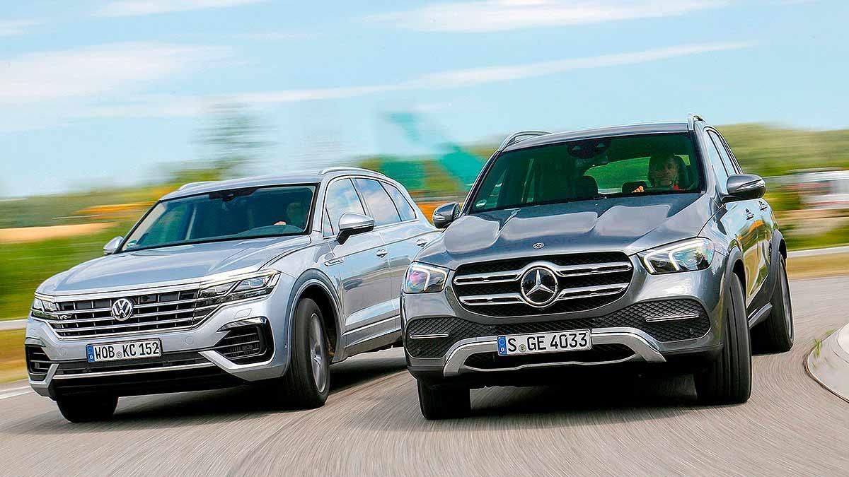 Анонс тест-драйва Трудный выбор между «пакетным» Mercedes-Benz GLE и «навороченным» Volkswagen Touareg