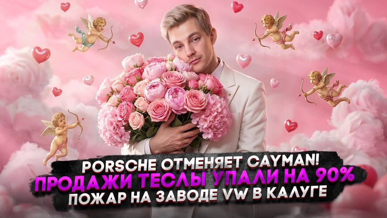 Porsche отменяет Cayman! | Продажи Теслы упали на 90% | Пожар на заводе VW в Калуге