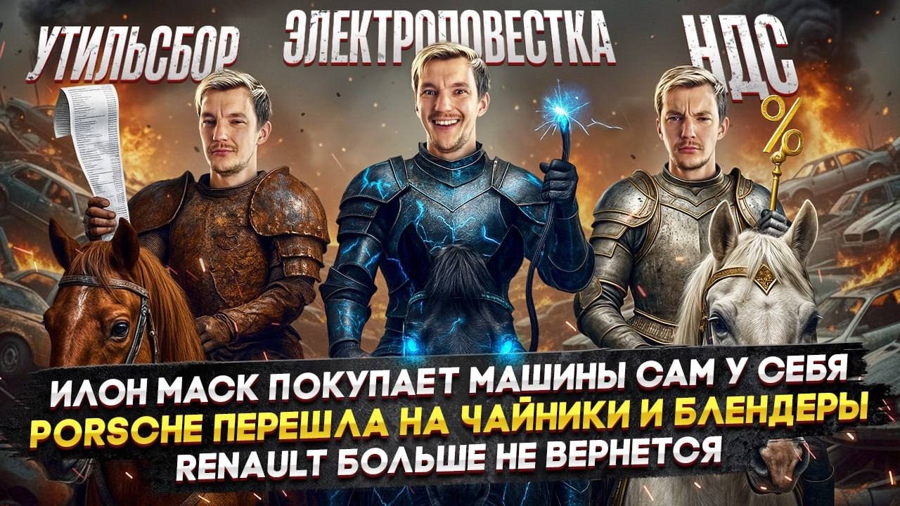 Илон Маск покупает машины сам у себя | Porsche перешла на чайники | Renault больше не вернется