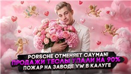 Porsche отменяет Cayman! | Продажи Теслы упали на 90% | Пожар на заводе VW в Калуге