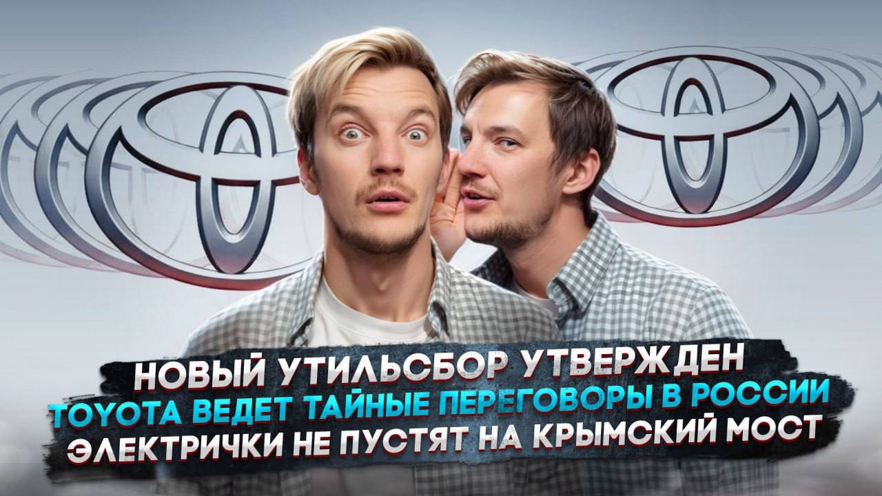 Анонс видео-теста Новый утильсбор утвержден | Toyota ведет тайные переговоры в России | Электрички и Крымский мост