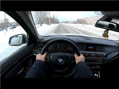 Анонс видео-теста 2010 BMW 523i city car driving