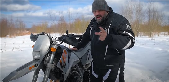 Анонс видео-теста Сноубайк на базе KTM LC4 640 своими руками