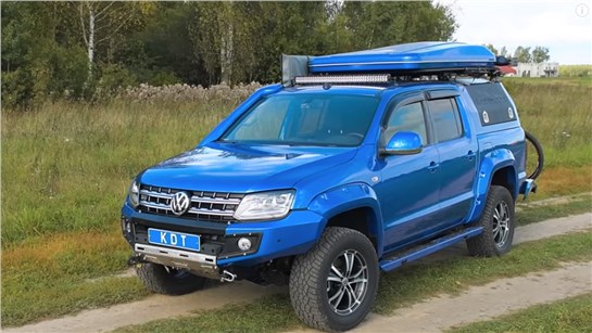 Анонс видео-теста Volkswagen Amarok по версии KDT: силовой обвес, сандтраки, экспедиционный багажник #ЧУДОТЕХНИКИ №61