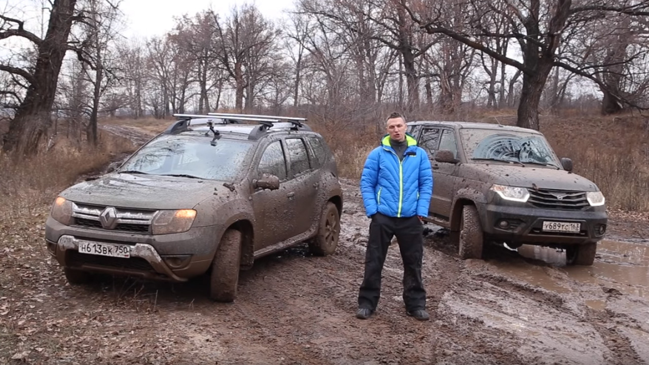 Анонс видео-теста Тест-драйв Renault Duster против UAZ Patriot в грязи!