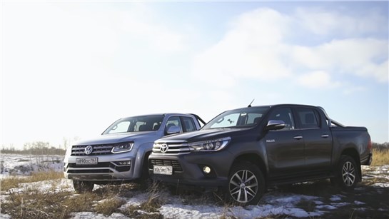 Анонс видео-теста Тест-драйв Volkswagen Amarok против Toyota Hilux (2017). Выбор Сделан!