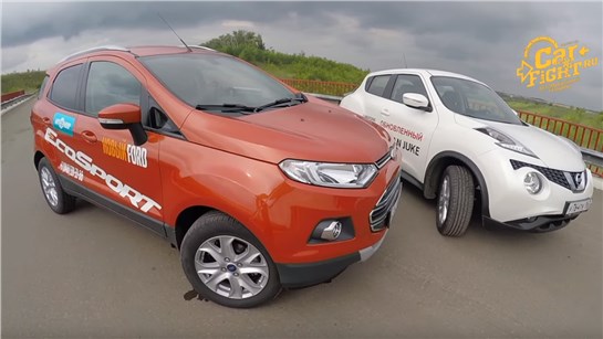 Анонс видео-теста Тест-драйв Nissan Juke против Ford EcoSport. Обзор POV. Часть 1