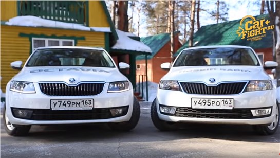 Анонс видео-теста Тест-драйв Skoda Octavia против Skoda Rapid