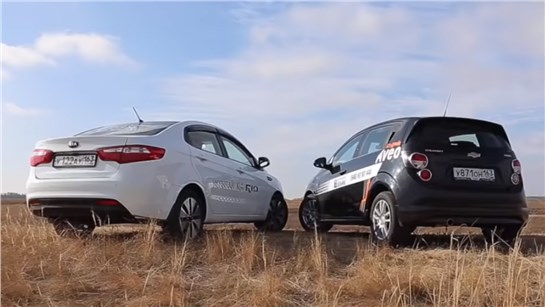 Анонс видео-теста Тест-драйв Chevrolet Aveo против KIA Rio. Бюджетный сегмент