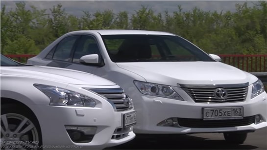 Анонс видео-теста Тест-драйв Toyota Camry против Nissan Teana