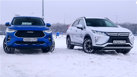 Анонс видео-теста Haval F7X против Mitsubishi Eclipse Cross / Арканаобразные едут боком. Сравнительный тест драйв.