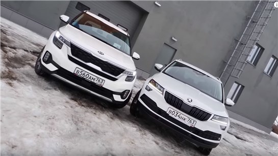 Анонс видео-теста Карок или Селтос? Skoda Karoq против KIA Seltos сравнение + оффроад тест-драйв