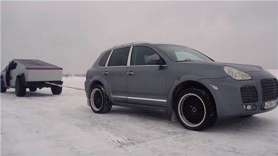 Анонс видео-теста Tesla CyberTruck против Porshe Cayenne