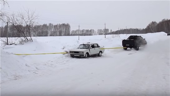 Анонс видео-теста ТУНДРА vs ВАЗ 2105 - жигули ПОРВАЛО