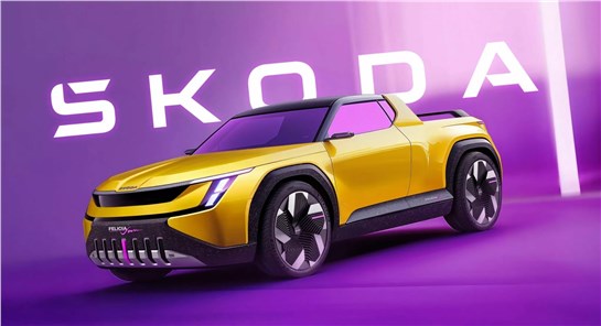 Анонс тест-драйва Skoda показала футуристический электрический пикап Felicia Fun 