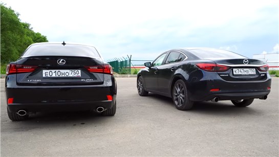 Анонс видео-теста Рыпнулся на Lexus IS 250 = вот чем это кончилось! Гонка Mazda 6 vs Лексус ИС 250.