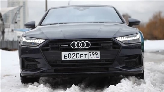 Анонс видео-теста Акула. Тест Audi A7 + проверяем Quattro Ultra на льду озера.