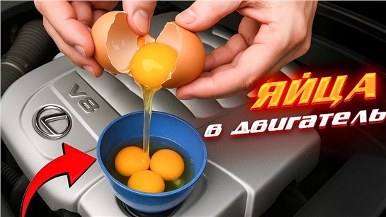 Анонс видео-теста 🥚🥚🥚ЯЙЦА вместо МАСЛА в двигатель – ЧТО БУДЕТ?