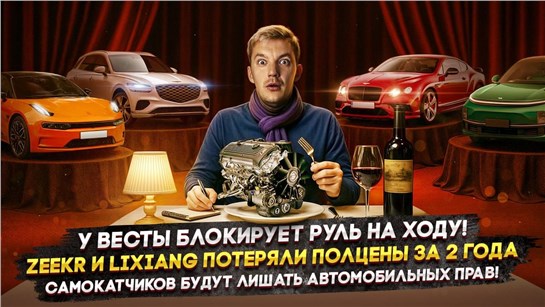 Анонс видео-теста У Весты блокирует руль на ходу! | Zeekr и Lixiang потеряли полцены | Самокатчиков будут лишать прав!