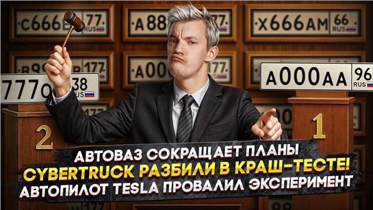 Анонс видео-теста АвтоВАЗ сокращает планы | Cybertruck разбили в краш-тесте! | Автопилот Tesla провалил эксперимент