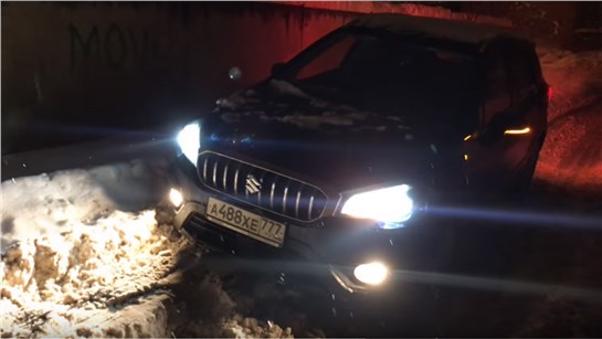 Анонс видео-теста Ночной обзор Suzuki SX4