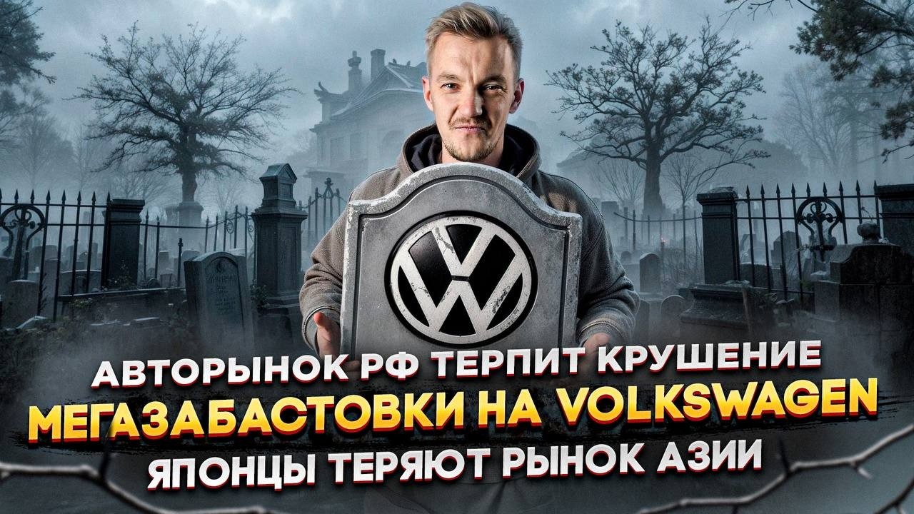 Анонс видео-теста Авторынок РФ терпит крушение | Мегазабастовки на Volkswagen | Японцы теряют рынок Азии