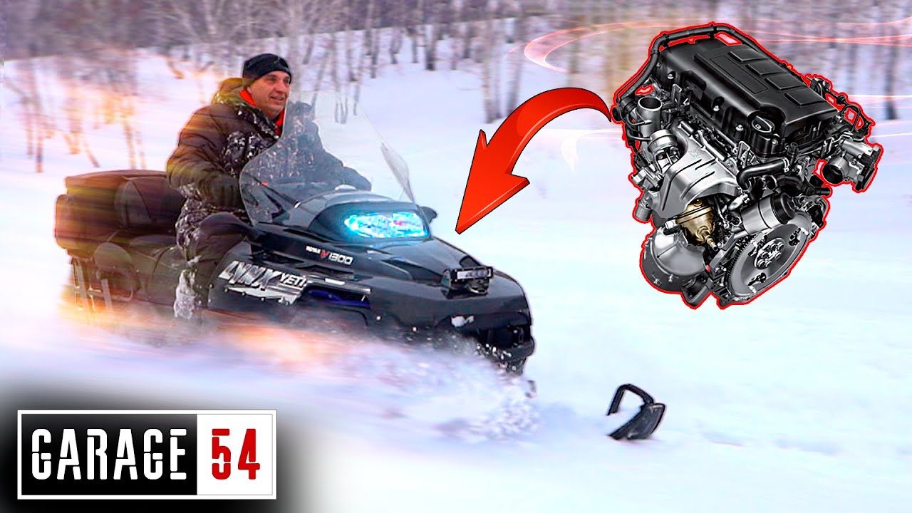 Анонс видео-теста Свап Турбо-двигателя на 100 л.с. в снегоход