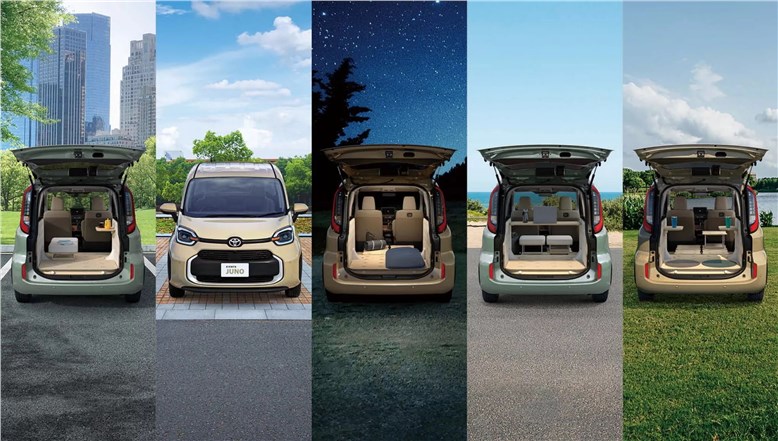Toyota представила минивэн Sienta Juno, способный превращаться в спальню, офис или лаунж-зону