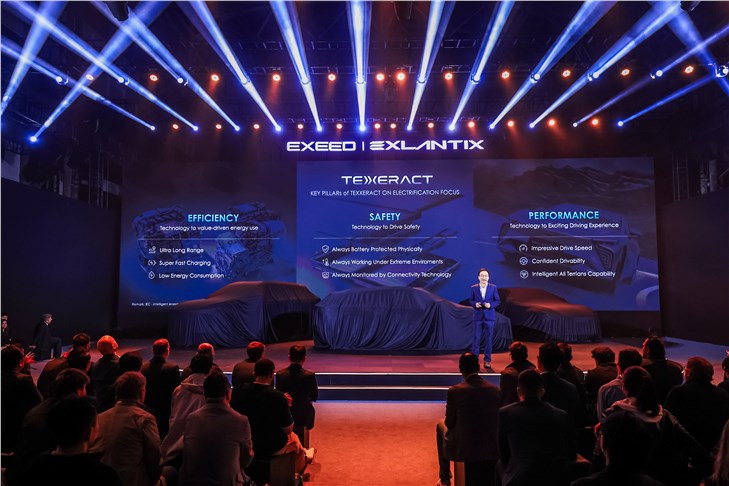 EXEED представил платформу Texxeract, которая позволит увеличить запас хода и ускорить зарядку