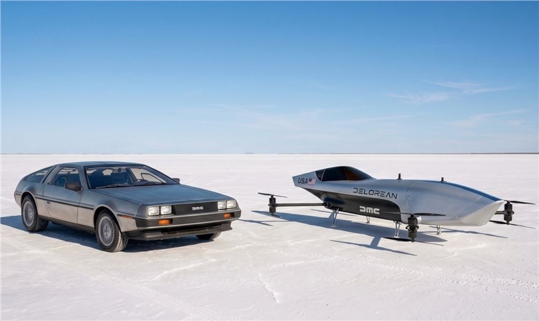 DeLorean примет участие в гонке летающих электрокаров Airspeeder