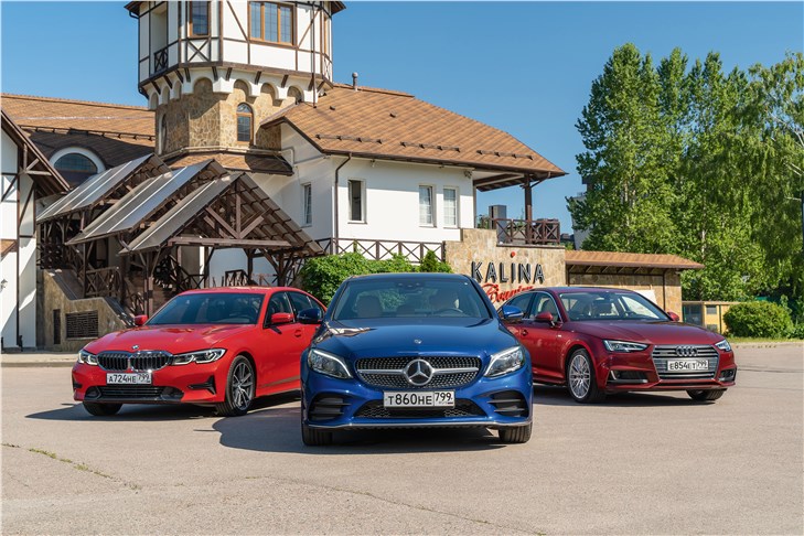 Птица-тройка по немецки: Драйверский BMW 3 Series, комфортабельный Mercedes-Benz C-Class или рассудительный Audi A4