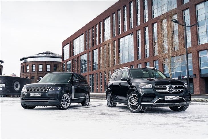 Новейший Mercedes-Benz GLS и умудренный опытом Range Rover в шоке от собственной крутости