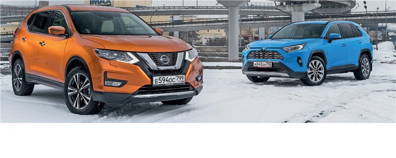 КАК NISSAN X-TRAIL УЧИЛ TOYOTA RAV4 ВХОДИТЬ В ПОВОРОТЫ