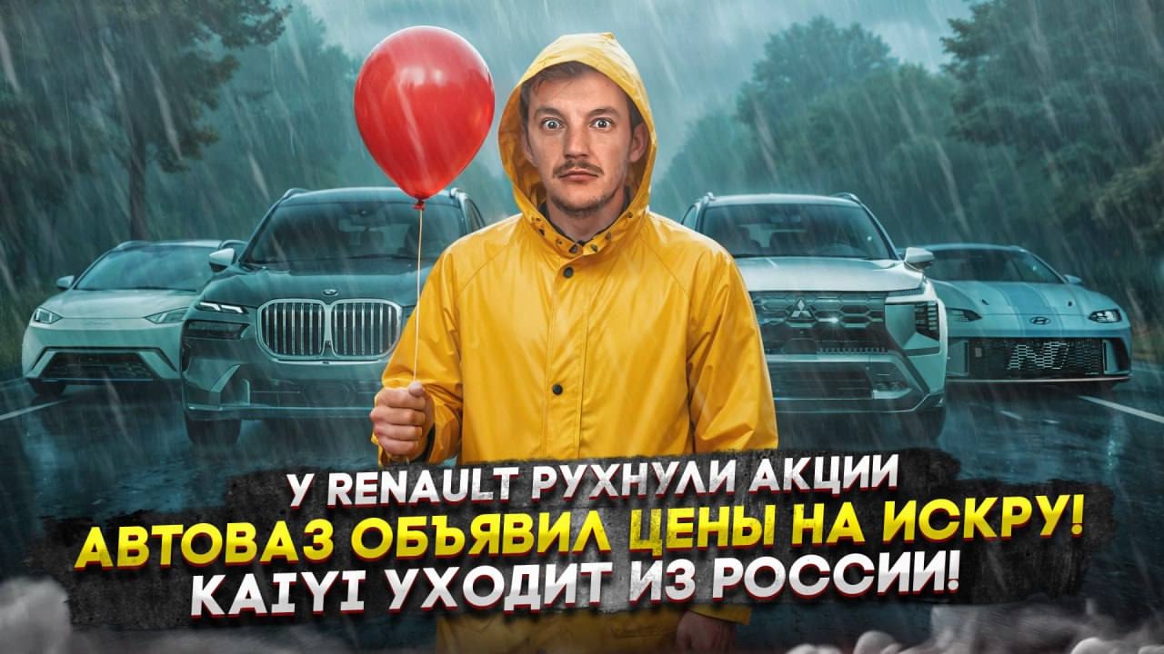 Анонс видео-теста У Renault рухнули акции | Автоваз объявил цены на Искру! | KAIYI уходит из России!