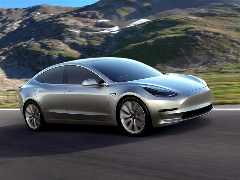 Tesla Model 3 concept 2016 вид спереди