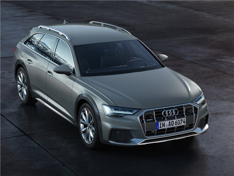 Audi A6 allroad quattro 2020 вид спереди сверху