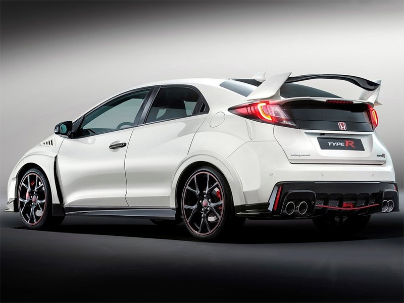 Honda Civic Type R 2015 вид сбоку сзади