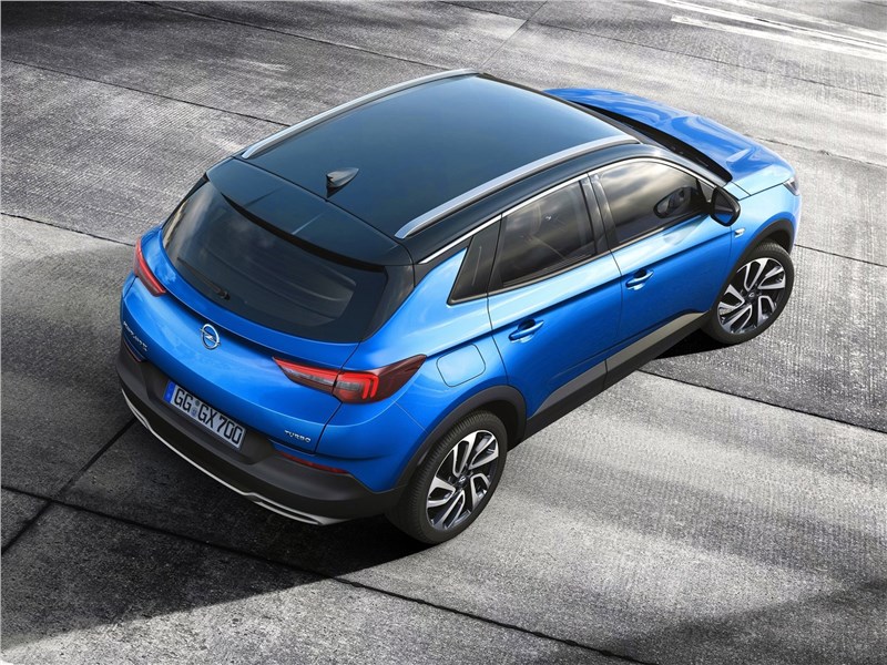 Opel Grandland X 2018 вид сверху