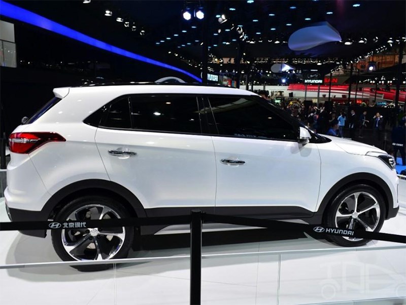 Hyundai ix25 concept 2014 белый вид сбоку