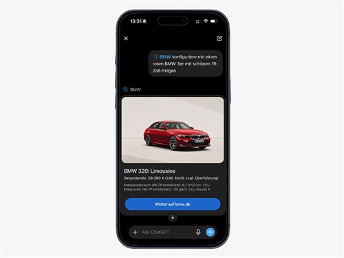 BMW интегрировал конфигуратор своих автомобилей в ChatGPT